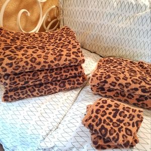 Pottery Barn towels, leopard print
